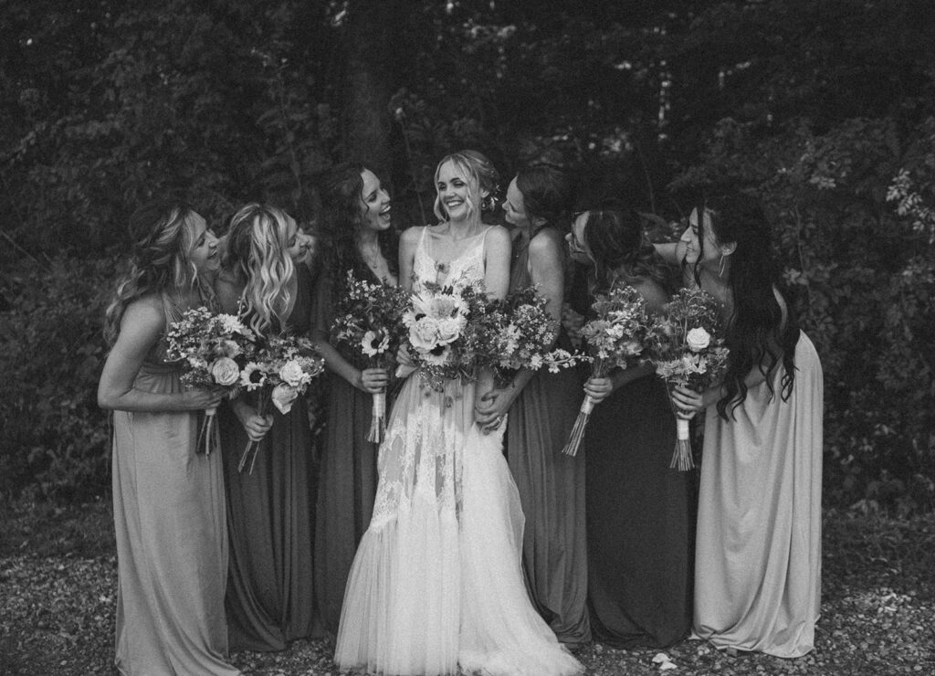 fall wedding colors bridesmaids dresses rustic