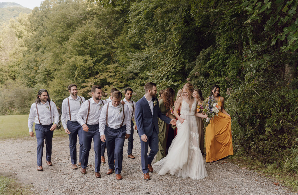fall wedding colors bridesmaids dresses rustic