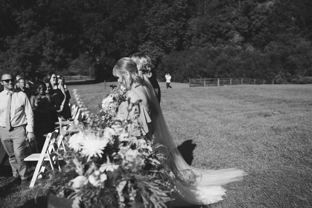 outdoor mountain wedding ceremony in asheville north carolina