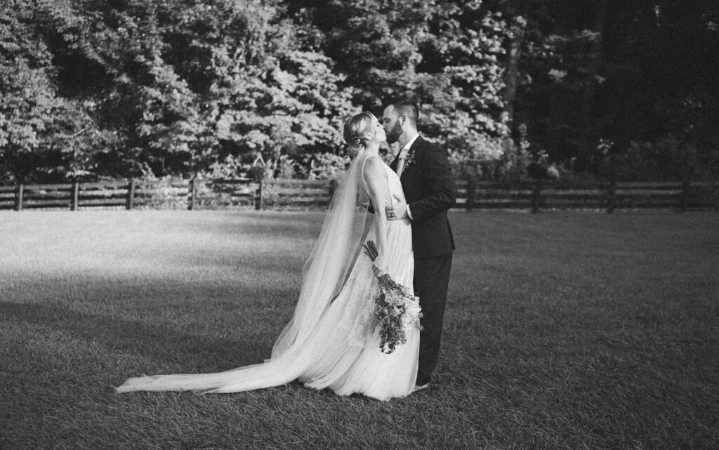 timeless and romantic couple photos in the blue ridge mountains with bride and groom