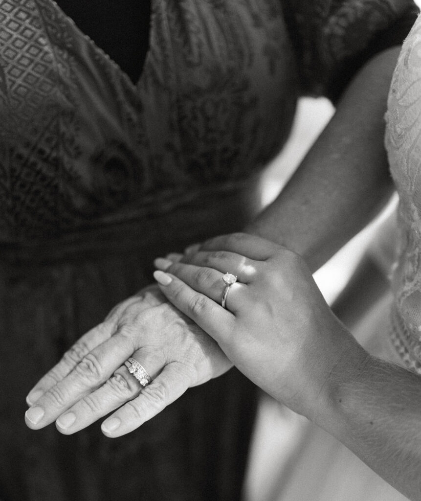 mom and daughter wedding ring photos documentary style