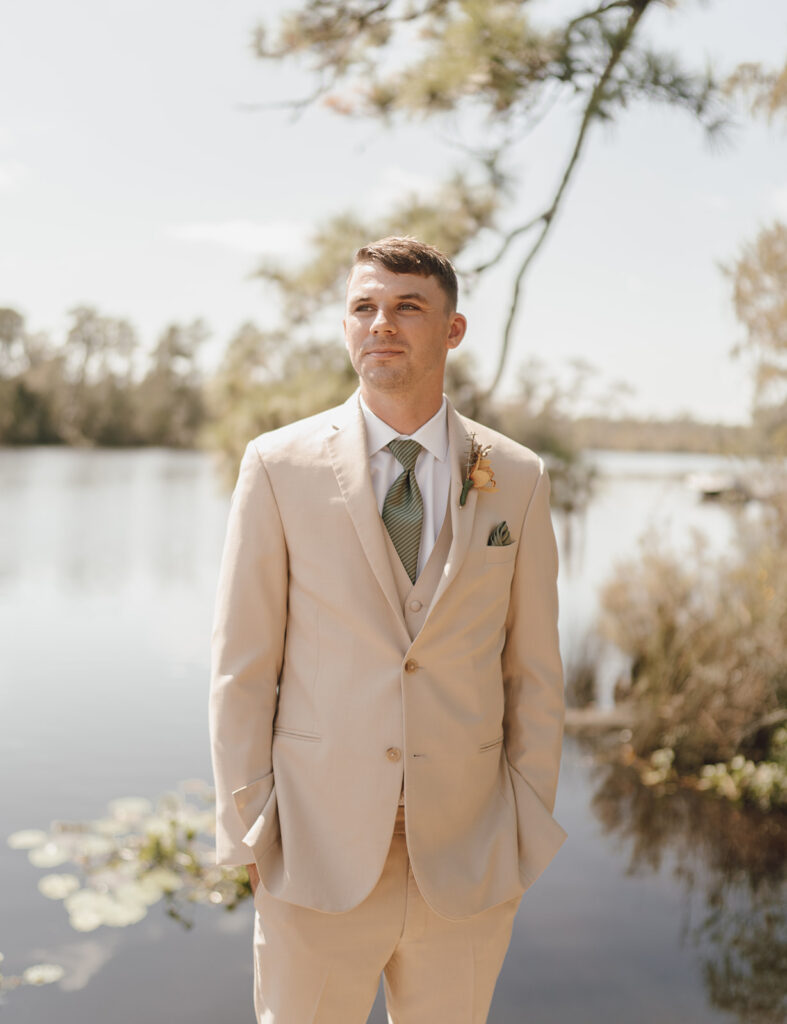 groom portraits outdoors