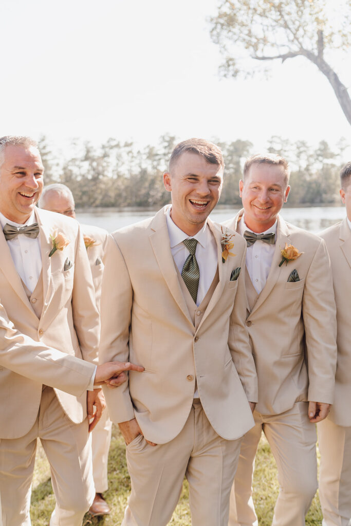 candid documentary style groomsmen photos
