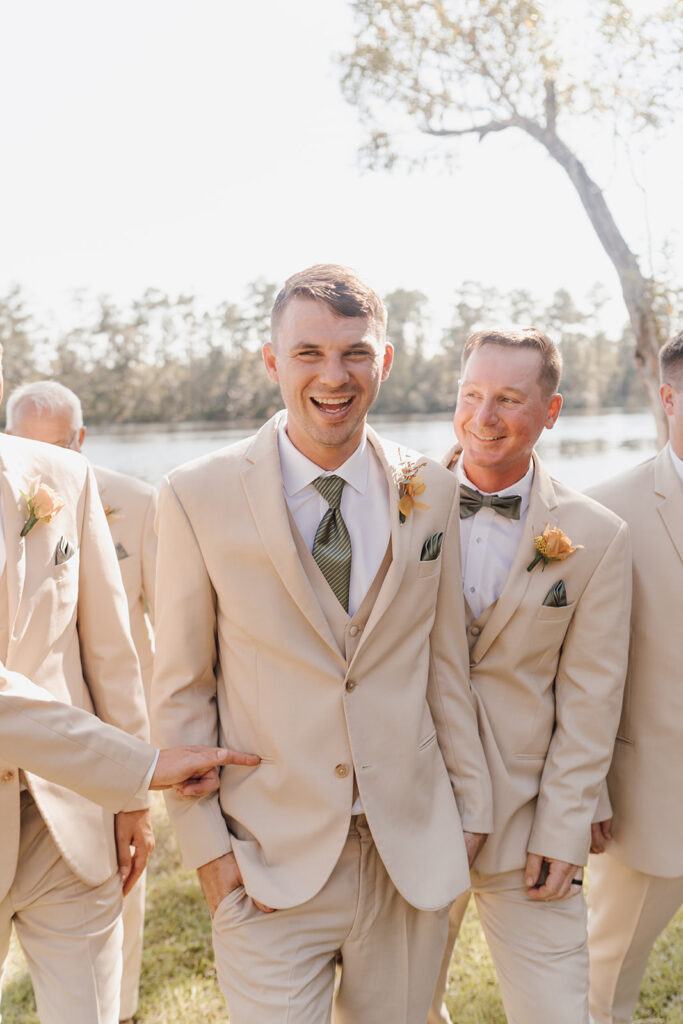 candid documentary style groomsmen photos