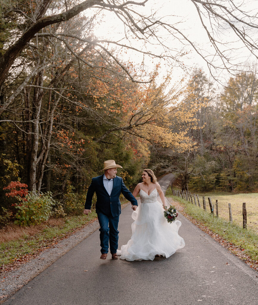 cades cove wedding photos in the mountains