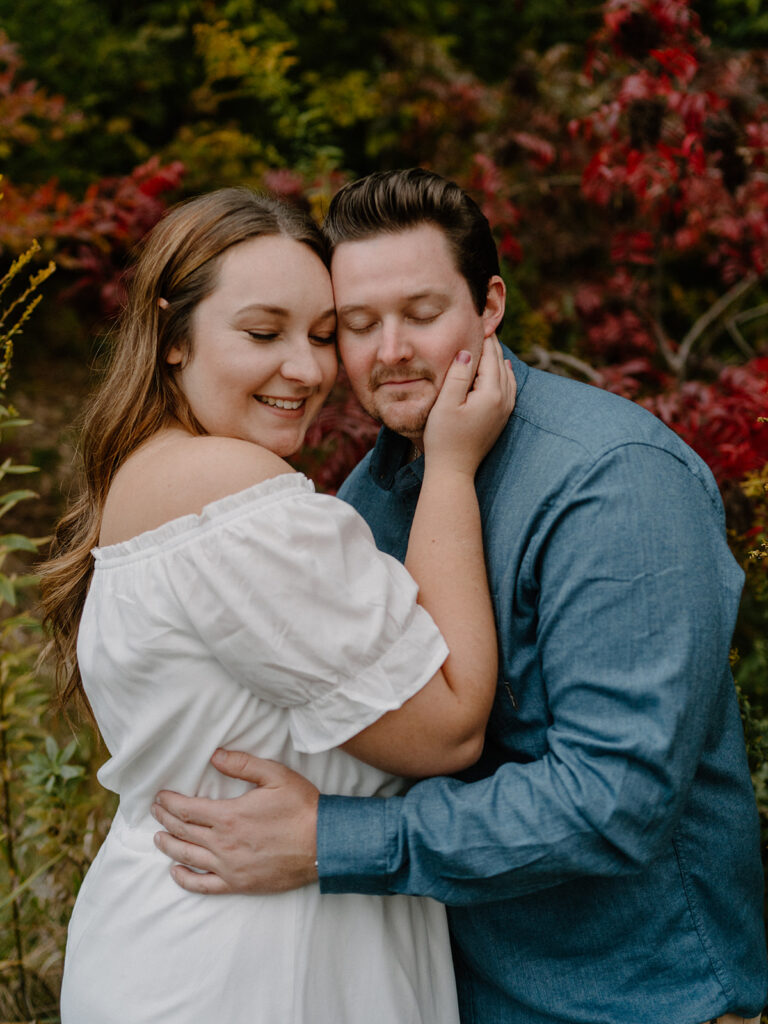 fall engagement photos at foothills parkway