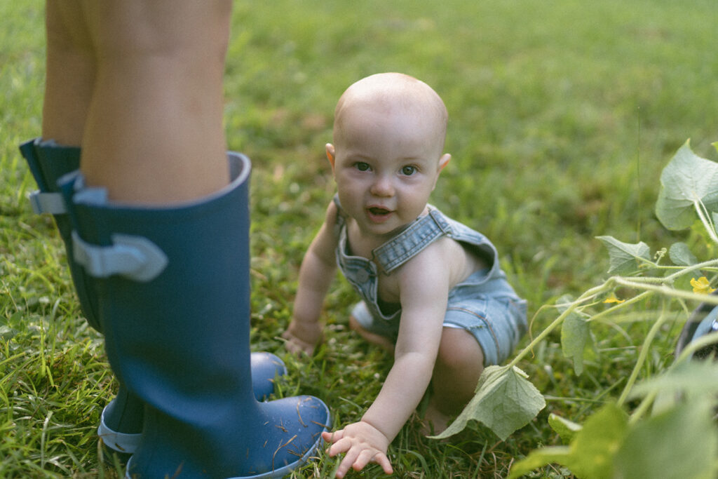 documentary style family photography with baby