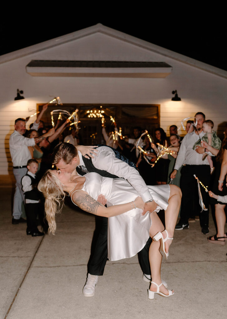flash wedding exit photos romantic and candid