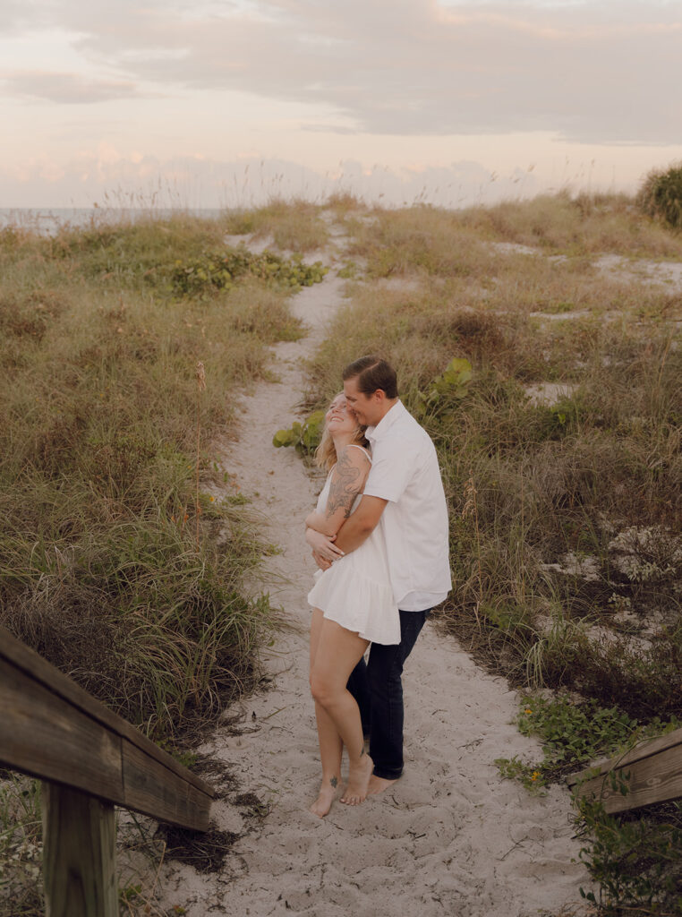 cocoa beach couples photoshoot at sunset