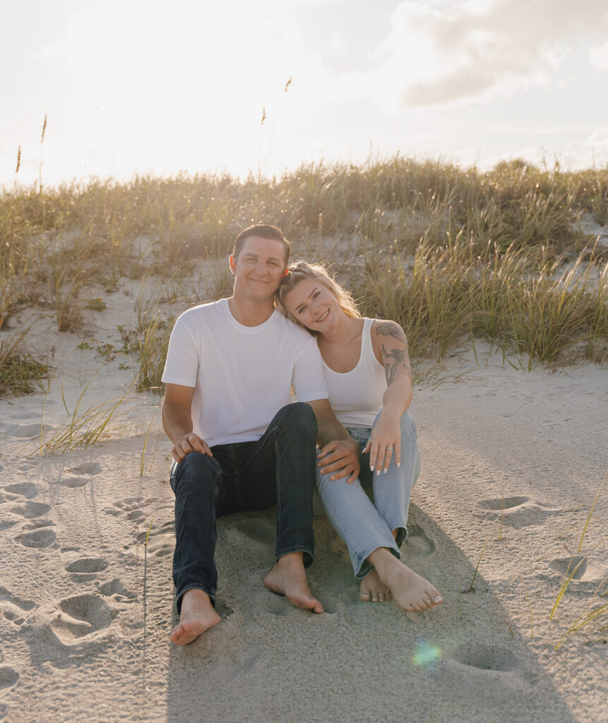playful couples photos on the beach in florida