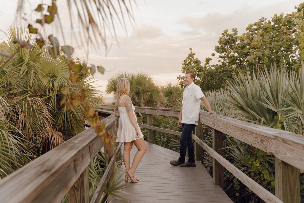 cocoa beach couples photoshoot at sunset