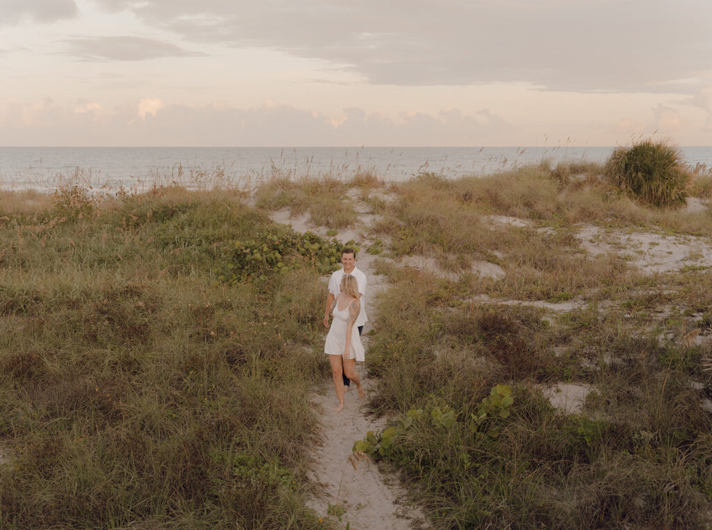 cocoa beach couples photoshoot at sunset
