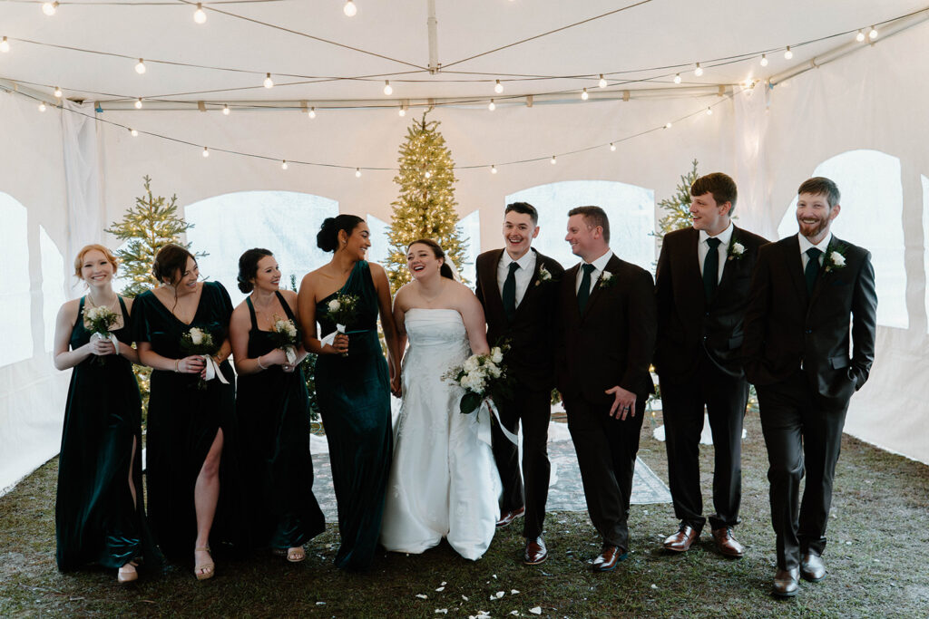 bridal party wedding photos