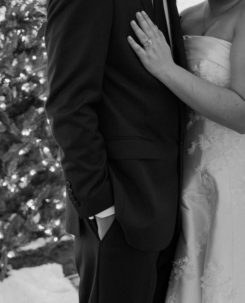 black and white documentary style wedding photos