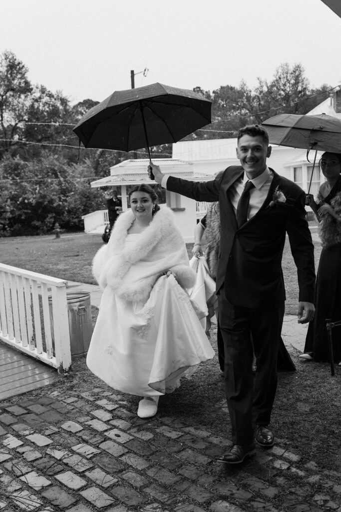 black and white documentary style wedding photos