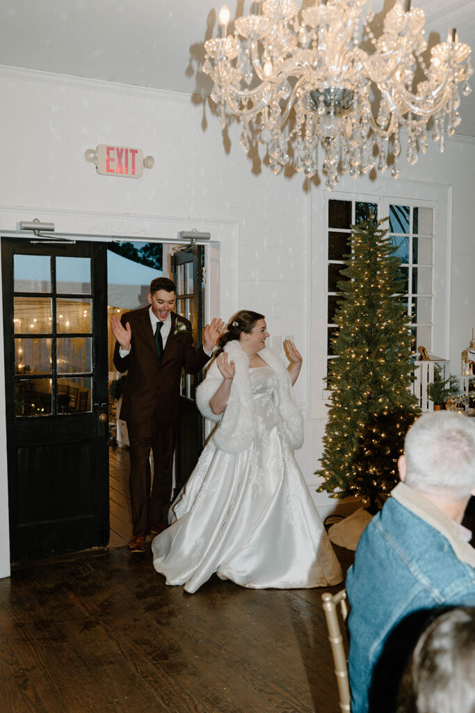 christmas winter wedding reception photos