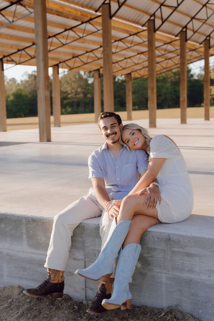 Golden Hour Engagement Photos at Mount Pleasant Lodge in Florida