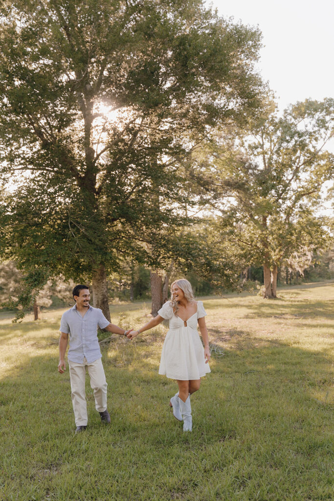 Golden Hour Engagement Photos at Mount Pleasant Lodge in Florida