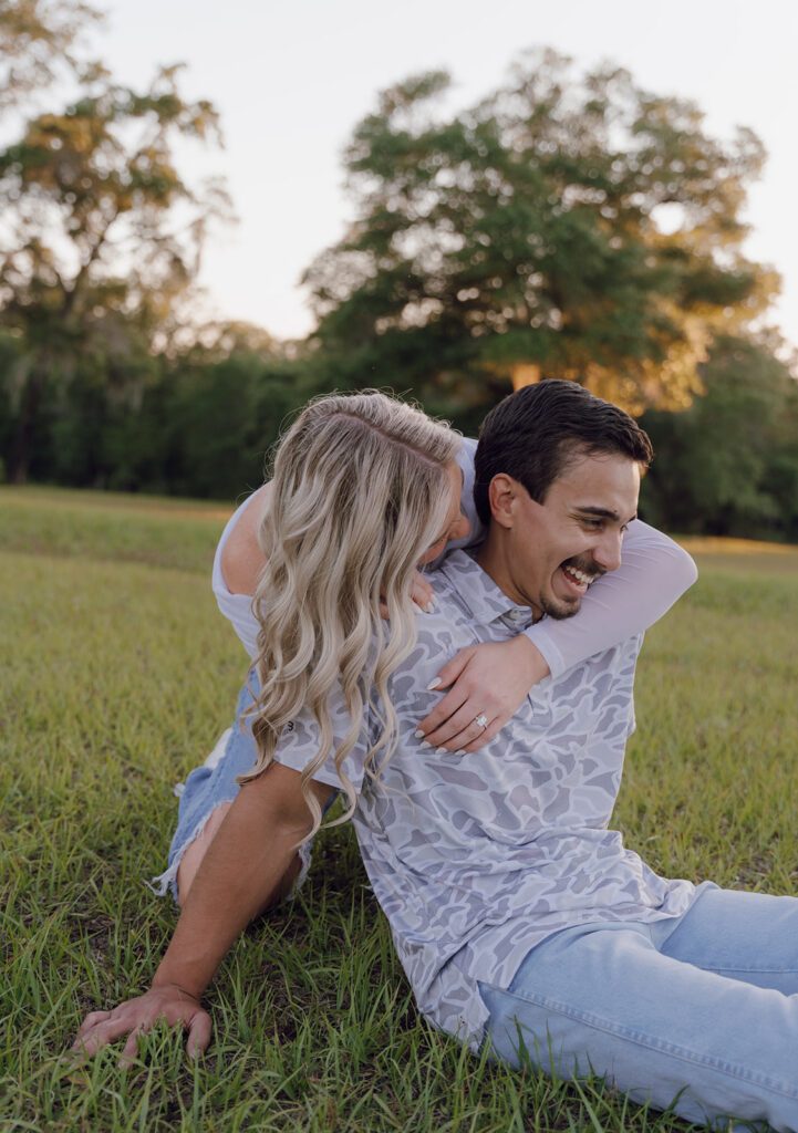 Golden Hour Engagement Photos at Mount Pleasant Lodge in Florida