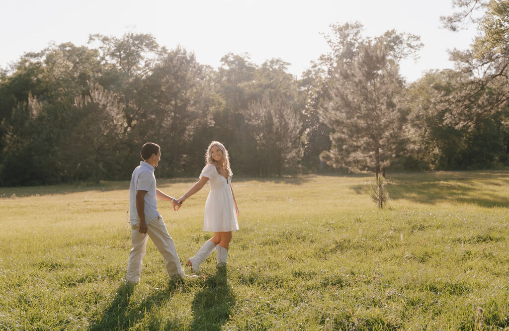 Golden Hour Engagement Photos at Mount Pleasant Lodge in Florida