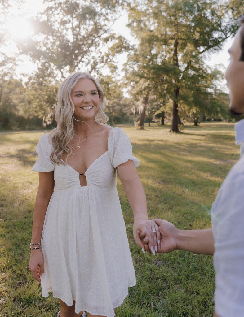sunset engagement photos in tallahassee florida