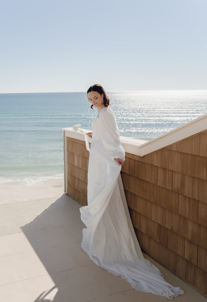 Intimate beachfront wedding details photographed in documentary style