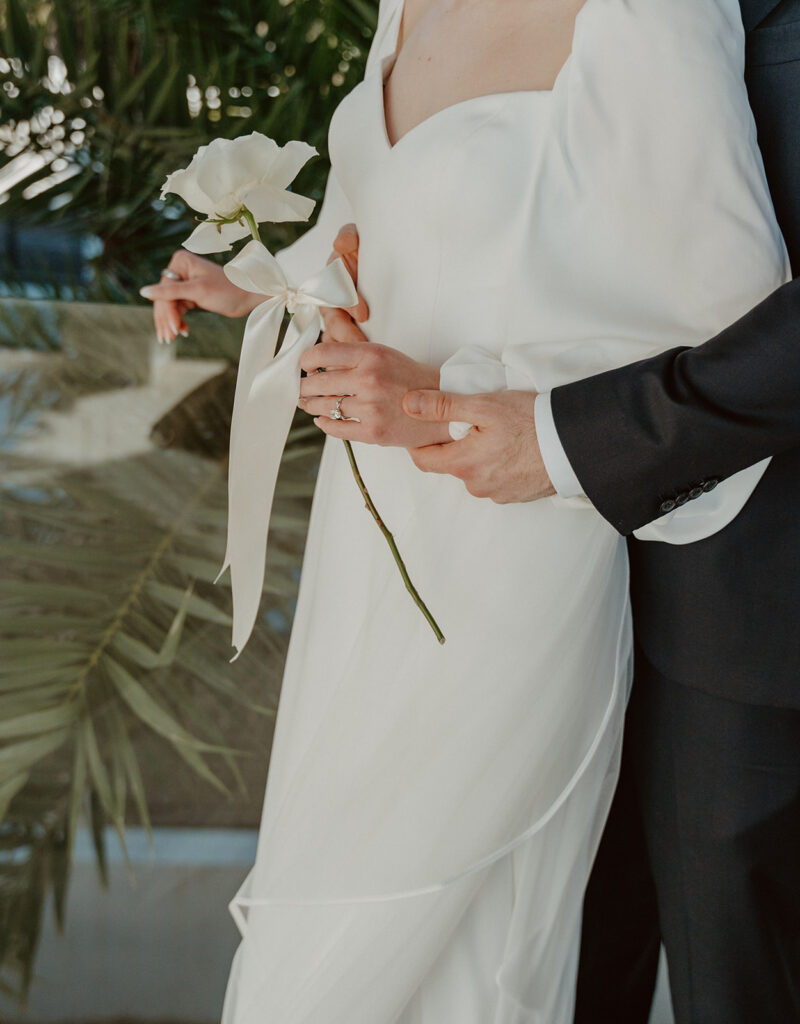 Candid moments from an intimate wedding photographed by a 30A wedding photographer
