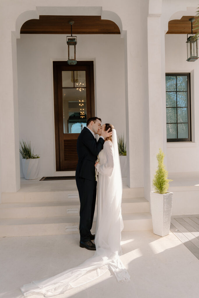 Small beachfront wedding ceremony at Alys Beach, a beautiful 30A wedding venue