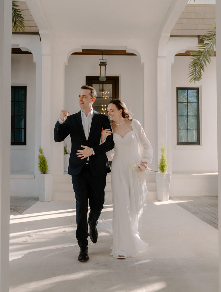 Small beachfront wedding ceremony at Alys Beach, a beautiful 30A wedding venue