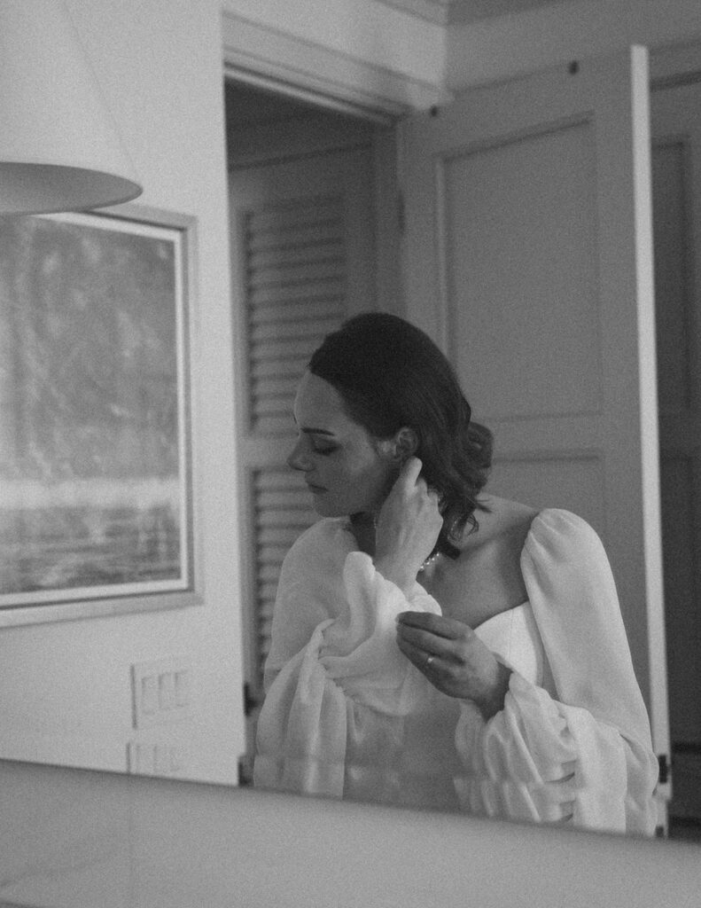 Intimate beachfront wedding details photographed in documentary style