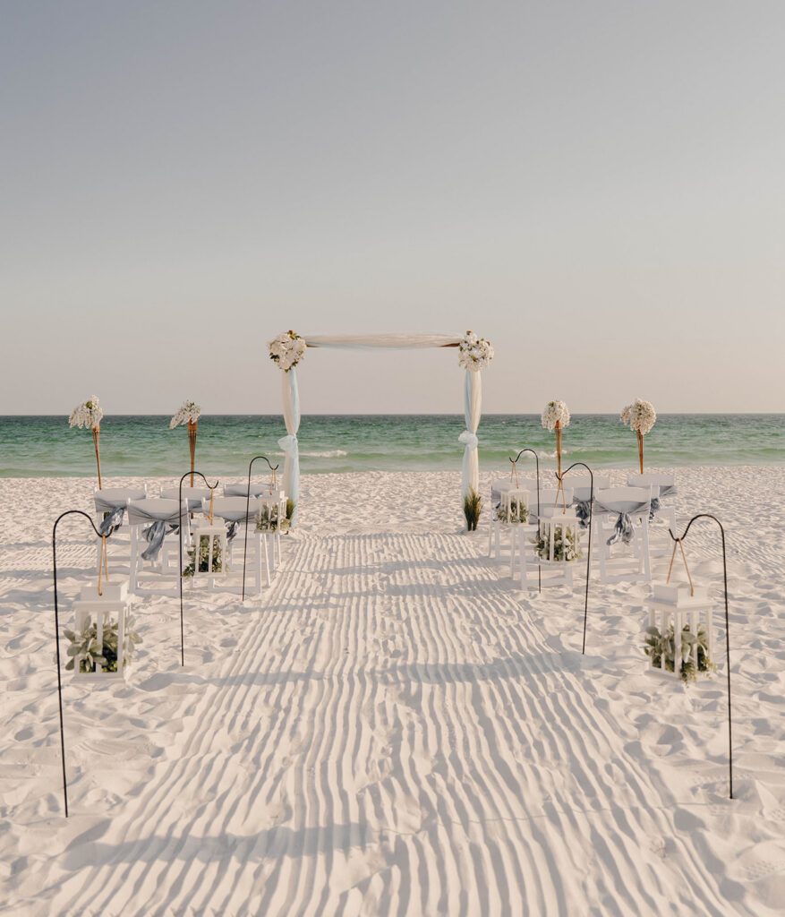 A beach elopement at Fort Walton beach.