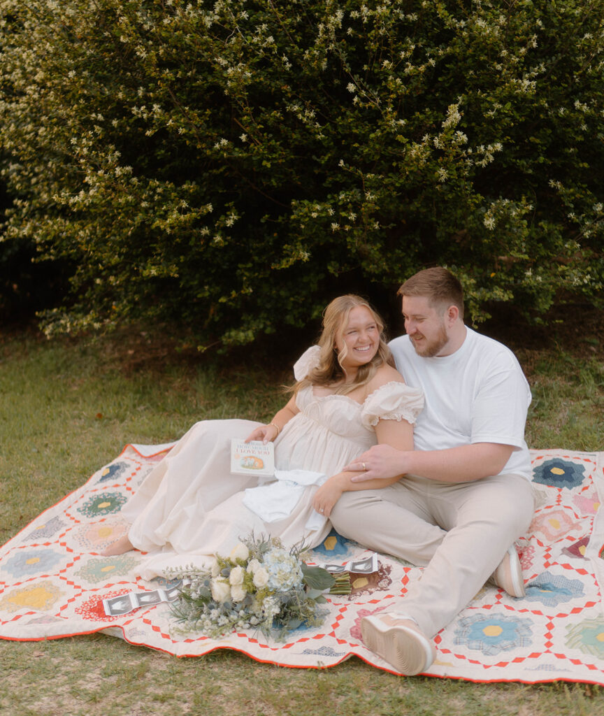documentary style couples photoshoot with sonogram strip