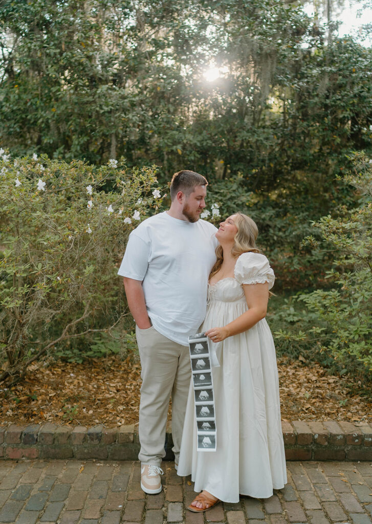 Pregnancy Announcement Photos at Alfred B Maclay Gardens State Park