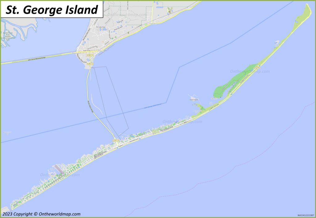St. George Island, Florida map.